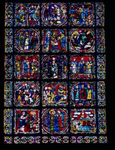 The Life of Christ, New Testament Cycle, nedre halvdel av vinduet, ca.1145-50 av French School