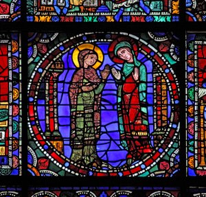 The Life of Christ window: The Virgin Mary - Visitation of (w50) av French School