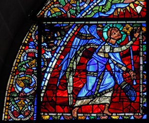 The Life of Christ-vinduet: en engel (w50) av French School