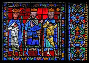 The Life of Christ-vinduet: Magiene går (w50) av French School