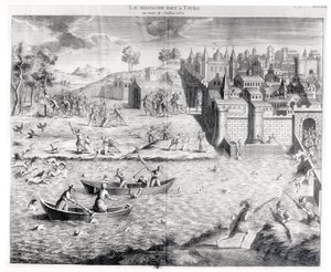 Massakren på hugenottene ved Tours i 1562 av French School