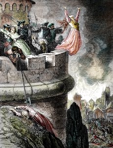 Massakren til Vaudois av Mérindol i 1545, 1866 av French School
