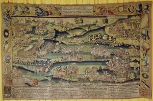 Møtet mellom de to hærene i slaget ved Jarnac, 13. mars 1569 av French School