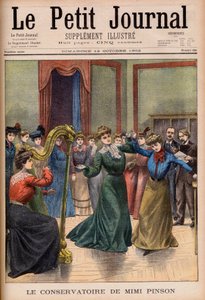 Mimi Pinson musikk- og danseskole. Mimi Pinsons konservatorium. Illustrasjon for Le petit Journal av French School