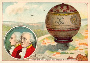 Montgolfier Brothers første ballongoppstigning av French School