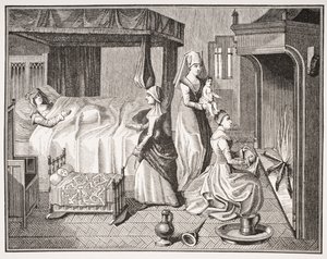 The New Born Child, etter en miniatyr fra 1400-tallet i 
