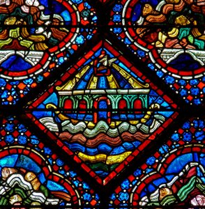 Noah-vinduet: duen slippes ut av arken (w47) av French School