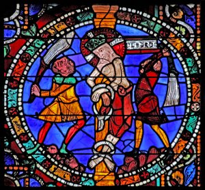 The Passion-vinduet: The Flagellation (w51) av French School