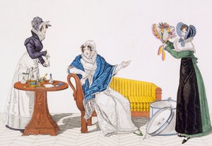 The Perfect Cure eller, The Hat from Longchamp, plate 113 fra Le Bon Genre, tidlig på 1800-tallet av French School