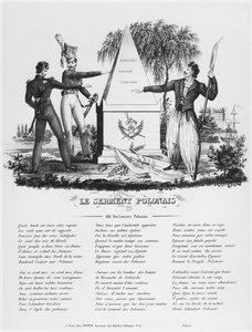 Den polske eden, sang til de polske lanserne, ca. 1830 av French School