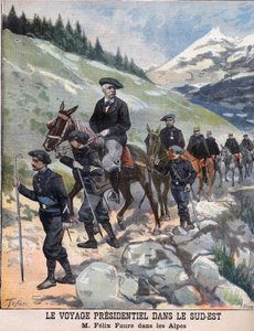 Presidentreisen i Sørøst - Frankrikes president Felix Faure i Alpene av French School