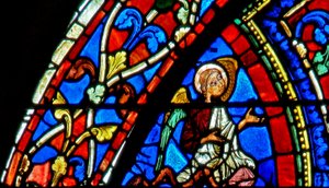 The Prodigal Son-vinduet: en engel (w35) av French School