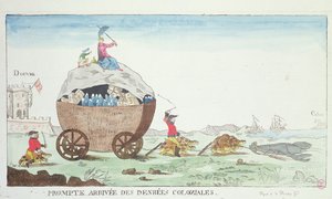 Den umiddelbare ankomsten av kolonivarer, 1807 av French School
