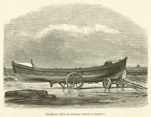 The Quiver, livbåt bygget i England (gravering) av French School