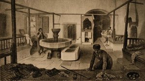 Hvilerommet til Tartar Baths, pub. av Auguste Bry av French School