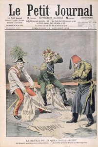 The Resurgence of the matter of orientalske land og Balkan, omslagsillustrasjon fra Le Petit Journal, 18. oktober 1908 (fargegravering)