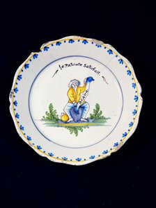 The Satisfied Patriot-plate (keramikk) av French School