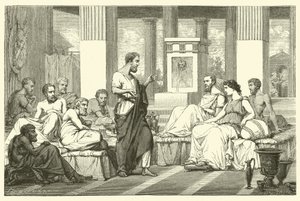 De syv vismenn i antikkens Hellas (gravering) av French School