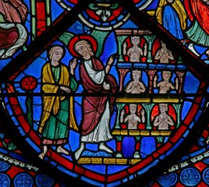 St Thomas-vinduet: Gad vist et palass av en engel (w23) av French School