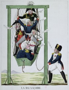 The Swing, karikatur av Napoleon (1769-1821), ca. 1814 av French School