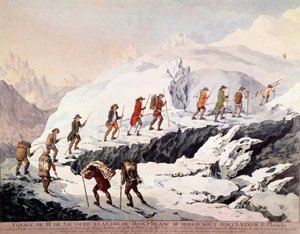 Den sveitsiske naturforskeren Horace Benedict (Horace-Benedict) av Saussure (1740-1799) og den franske fjellguiden Jacques Balmat foretok den andre bestigningen av Mont Blanc i august 1787. av French School