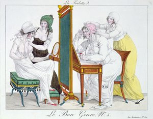 The Toilet, fra serien Le Bon Genre, tidlig på 1800-tallet av French School