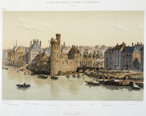 Tårnet i Nesles og Hotel de Guenegaud i 1650 - i "Paris a travers les ages", slutten av 1800-tallet av French School