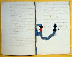 Utrecht-traktaten, 11. april 1713 (penn og blekk på papir) av French School