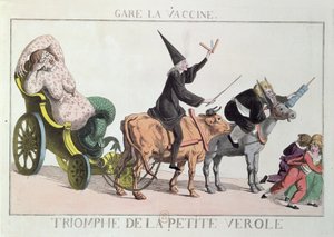 The Triumph of Smallpox, ca. 1804 (farget etsning) av French School