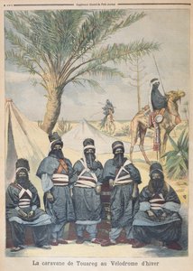 Tuareg-karavanen ved vintervelodromen, illustrasjon fra Le Petit Journal, 4. juni 1894 av French School