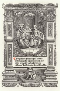 Menneskets tolv aldre: juli (litho) av French School