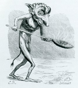 The Ukobach, illustrasjon fra Dictionnaire Infernal av Jacques Albin Simon Collin de Plancy, 1818 av French School