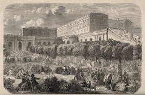 The Versailles Orangerie - Orangerie du chateau de Versailles - engraving in “” PATRIE” - DESCRIPTION PECTUREQUIREQUE DE LA FRANCE EN 6 VOLUES BY LUCIEN HUARD - end 19th century av French School