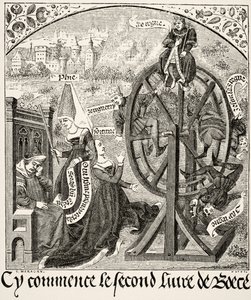 Lykkehjulet, fra vitenskap og litteratur i middelalderen av Paul Lacroix (1806-84) utgitt London 1878 av French School