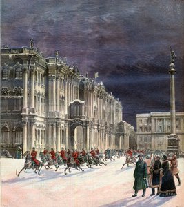 Der Winterpalast, Residenz von Kaiser Alexander III. von Russland in Sankt Petersburg von French School