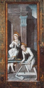 The Workshop at Nazareth, høyre panel fra en triptyk av French School