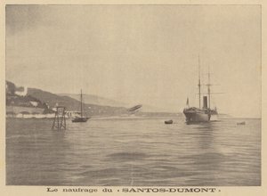 Luftskipet til Alberto Santos-Dumont styrter i Middelhavet (lito) av French School
