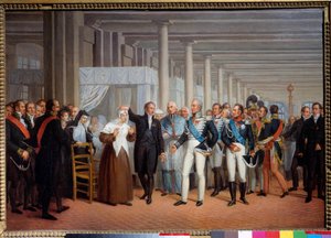 Anatomen og kirurgen Baron Guillaume Dupuytren (1777-1835) på Hotel Dieu presenterer en øyeoperé til King Charles X Painting, fransk skole 1800-tallet, 375 x 540 cm Paris, karnevalsmuseum av French School