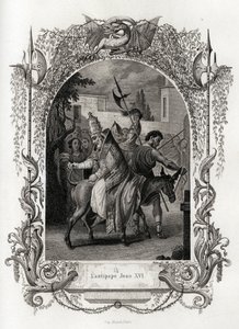 Motpaven Johannes XVI (997 til 998). Gravering for å illustrere Histoire des popes av Maurice Lachatre (1814-1900), Librairie du Progres, Paris. av French School