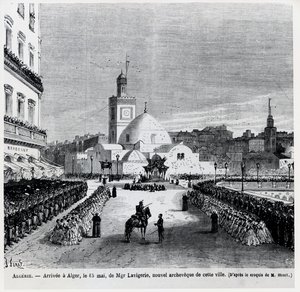 Ankomsten til Alger av Charles Lavigerie, den nye erkebiskopen av byen, 15. mai 1867