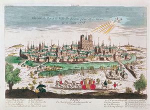 Ankomsten av Ludvig XVI til Reims for hans kroning 11. juni 1775 av French School