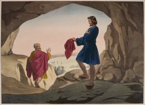 Den blodfargede pelsen til Joseph, illustrasjon fra en katekisme LHistoire Sainte, utgitt av Charles Delagrave, Paris, sent på 1800-tallet av French School