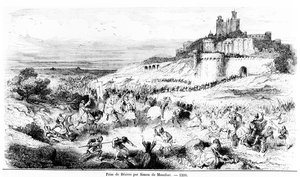 Erobringen av Béziers av Simon de Montfort 22. juli 1209 av French School