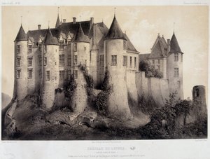 Luynes-slottet - Litografi av French School