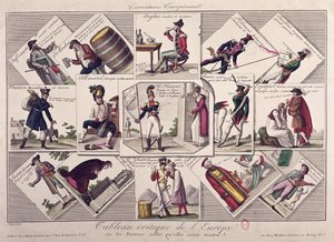 De forskjellige folkene i Europa, ca. 1810 av French School