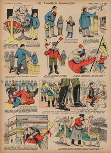 Trommemajoren (farget gravering) av French School