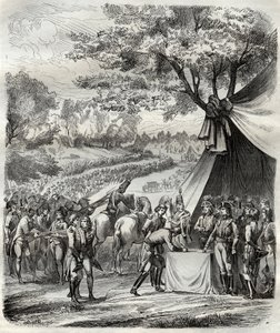 The end of the Vendee war - Hoche signs a treaty with the Bretons - Revolution francaise - La pacification de la Vendee - Accords de la Mabilais, 20 April 1795 - sign between the General Hoche and the chefs chouans - Signature of the Treaty of the Mabilais av French School