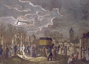 Utvekslingen 26. desember 1795 av Madame Royale i Basel for 6 franske fanger tatt til fange av østerrikerne av French School