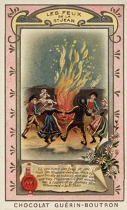 Brannene til St John (chromolitho) av French School