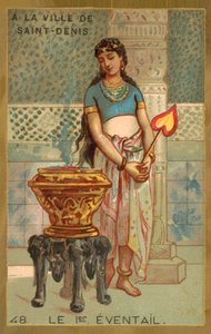 Den første viften (chromolitho) av French School
